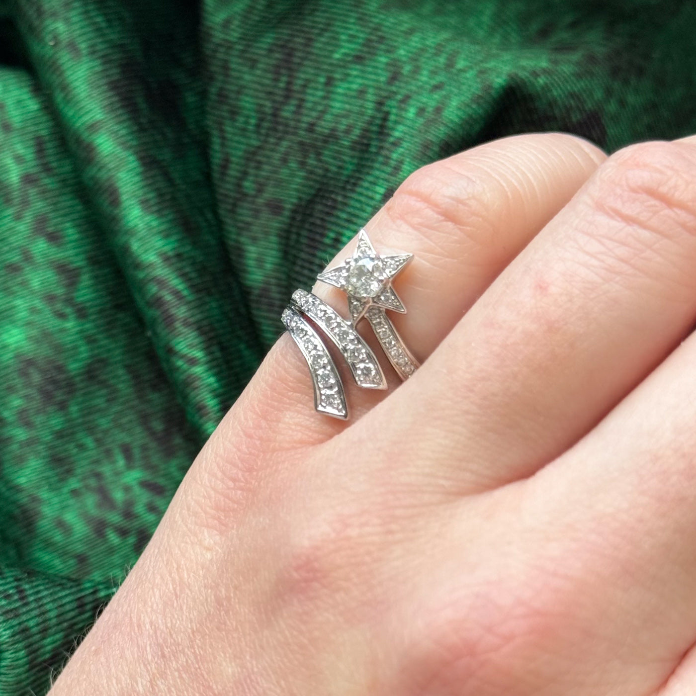 0.62ctw Diamond Shooting Star Ring - Size 3.5 | Elegant Dainty Jewelry for Women | Perfect Gift for Anniversary, Birthday & Valentine's Day