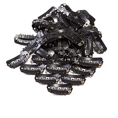 AASA U-Shape Metal Wig Clips for Hair Extensions & Patches - 12PCS Black Hair Clips for Secure Hold | Perfect for Cosplay, Costumes & Daily Hairstyling