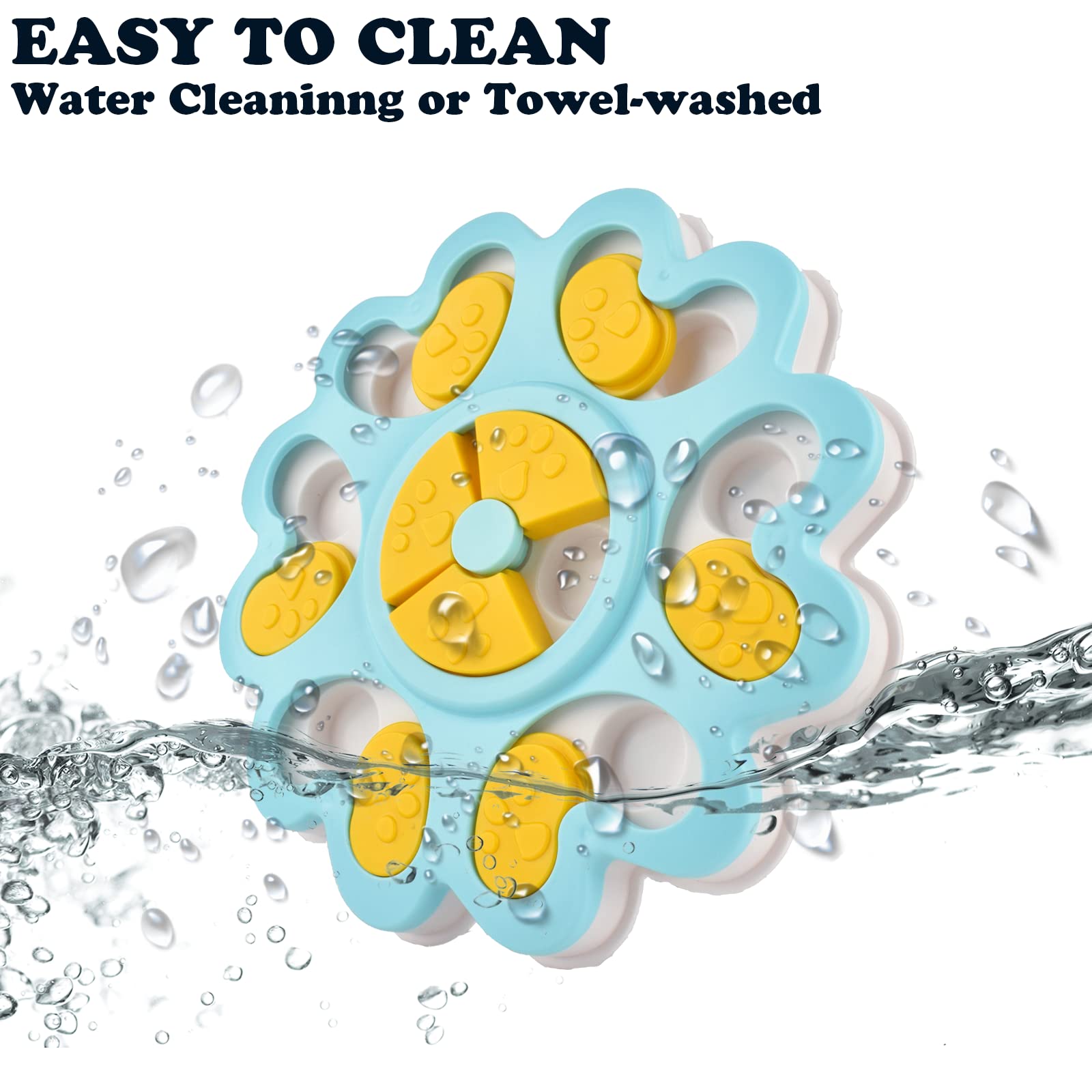 Interactive Dog Puzzle Toys for Smart Dogs - Treat Dispensing Mental Stimulation Feeder for Dogs & Cats - Enrichment Activity Toy to Prevent Boredom (Flower Shape) - Perfect for Indoor Play, Training & Anxiety Relief