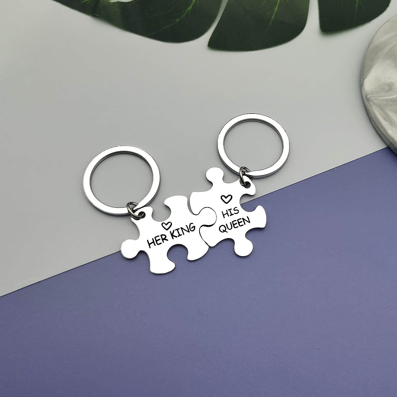 His & Her Couple Keychain Set - Anniversary, Wedding, Valentine's Gift for Couples - Perfect for Romantic Occasions
