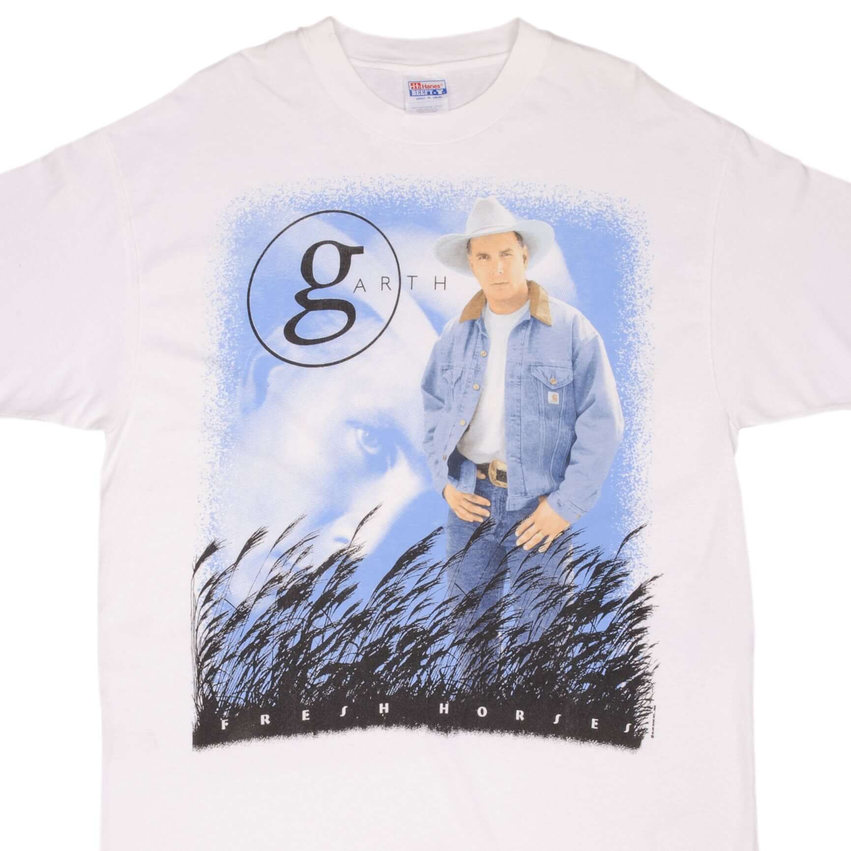 Vintage Garth Brooks Fresh Horses World Tour 1996 T-Shirt Size XL - Retro Country Music Concert Tee for Fans & Collectors - Perfect for Concerts, Parties & Vintage Fashion