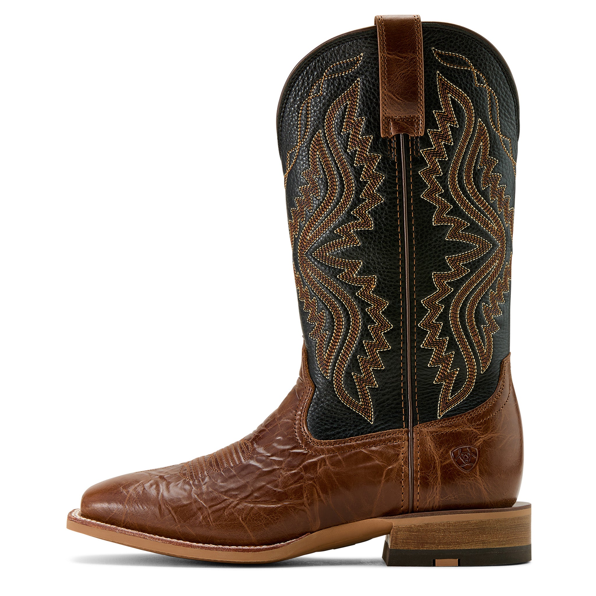 Ariat Men's Dark Tan & Black Baxter Square Toe Work Boots - Durable Western Boots for Cowboy, Ranch Work & Outdoor Activities