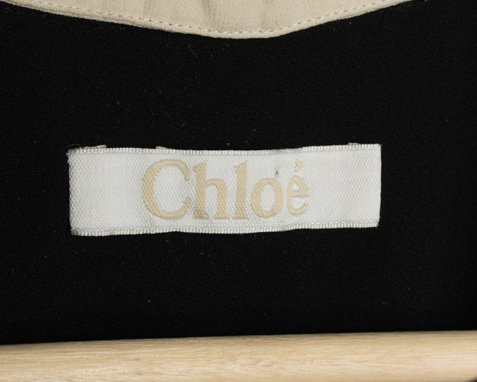 Chloe Black Shift Dress with Ivory Neck Sashes - Elegant Women's Party & Cocktail Dress for Evening Events, Weddings & Special Occasions