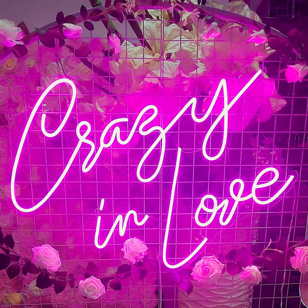 Large Crazy in Love LED Neon Sign - 23.6