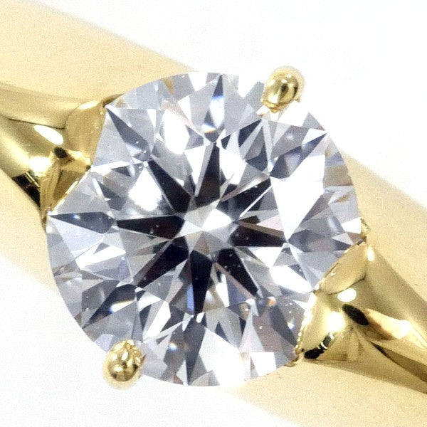 18K Yellow Gold Diamond Ring for Women - Elegant Solitaire Engagement & Wedding Band - Perfect for Proposals, Anniversaries, and Special Occasions