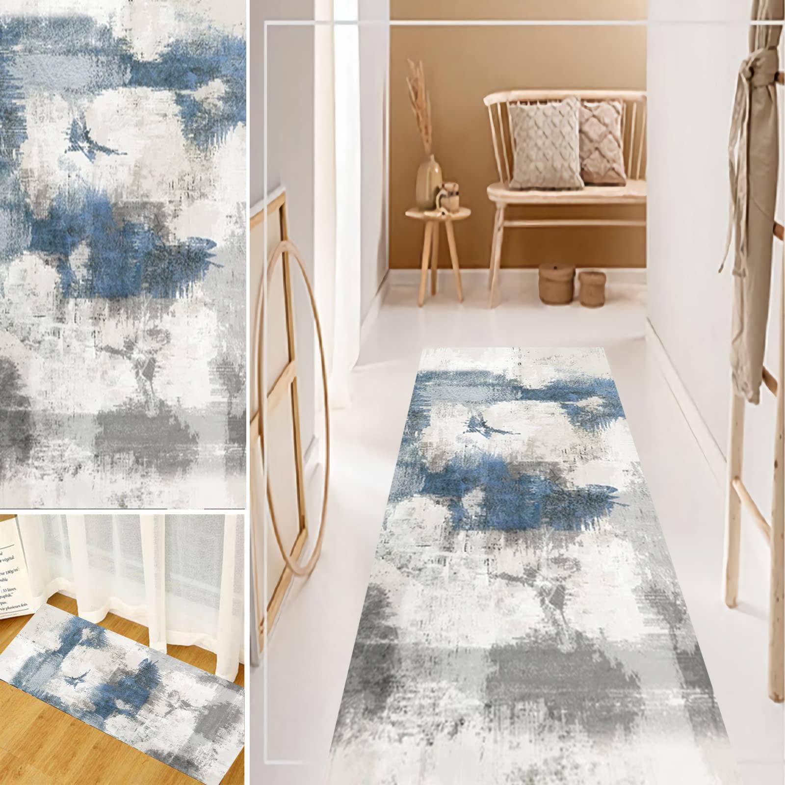 Non-Slip Washable Hallway Runner Rug 3'3