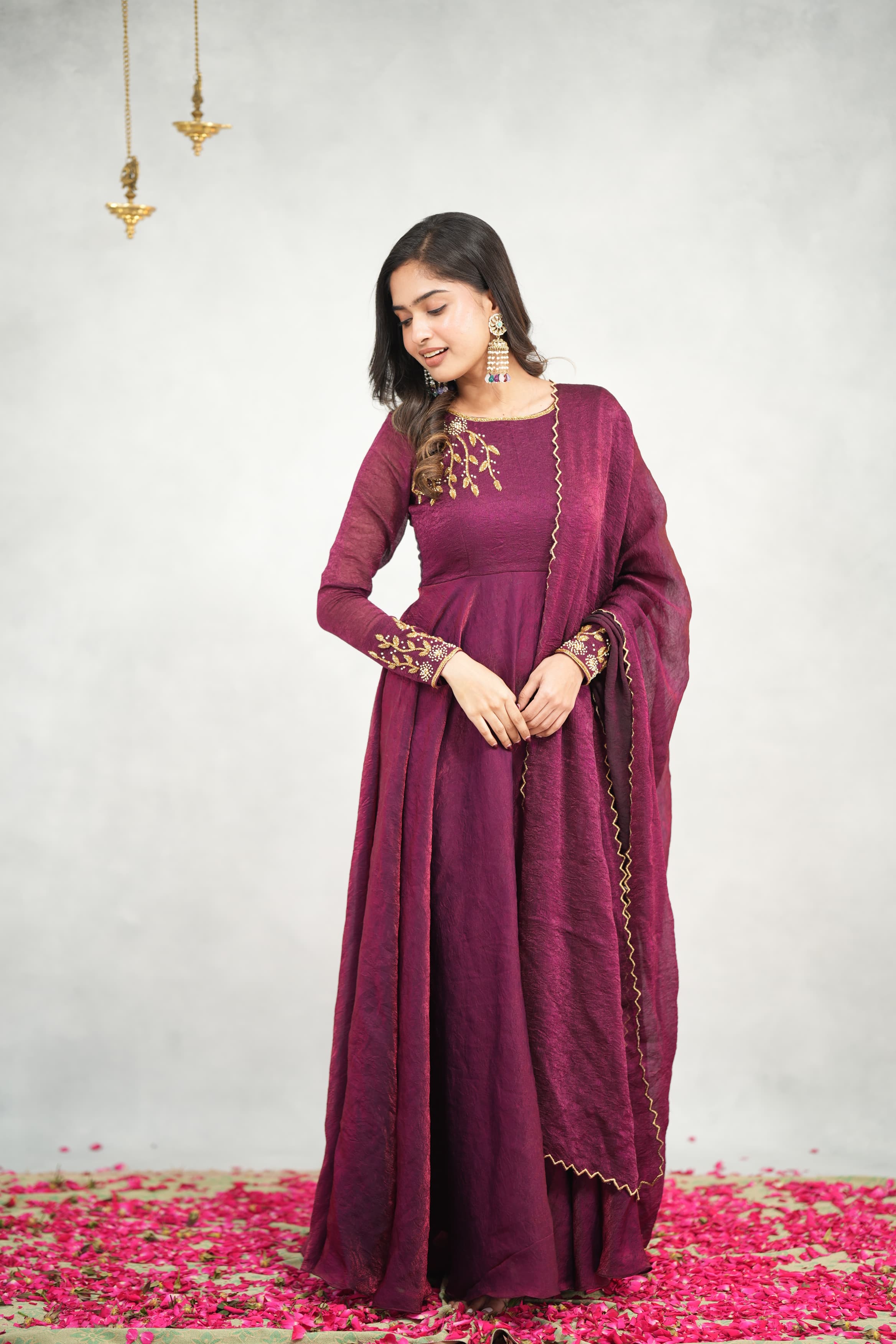 Vidhya Premium Designer Drape Wear - Elegant Fashion Shawl for Women | Perfect for Parties, Weddings & Special Occasions