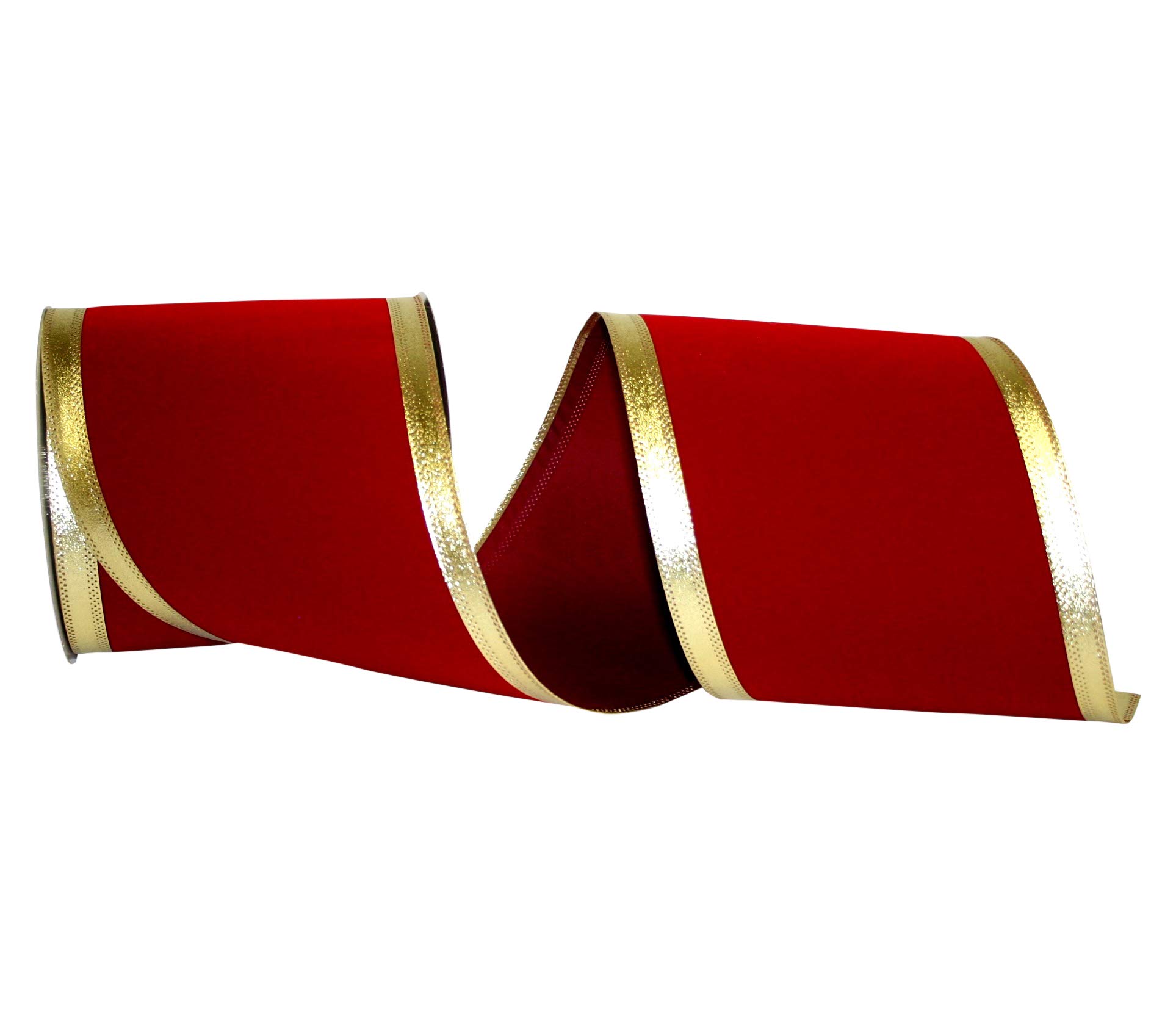 Premium Velvet Wired Edge Ribbon - 6 Inch x 20 Yards, Scarlet Red for Gift Wrapping, Floral Arrangements, DIY Crafts, and Home Decor