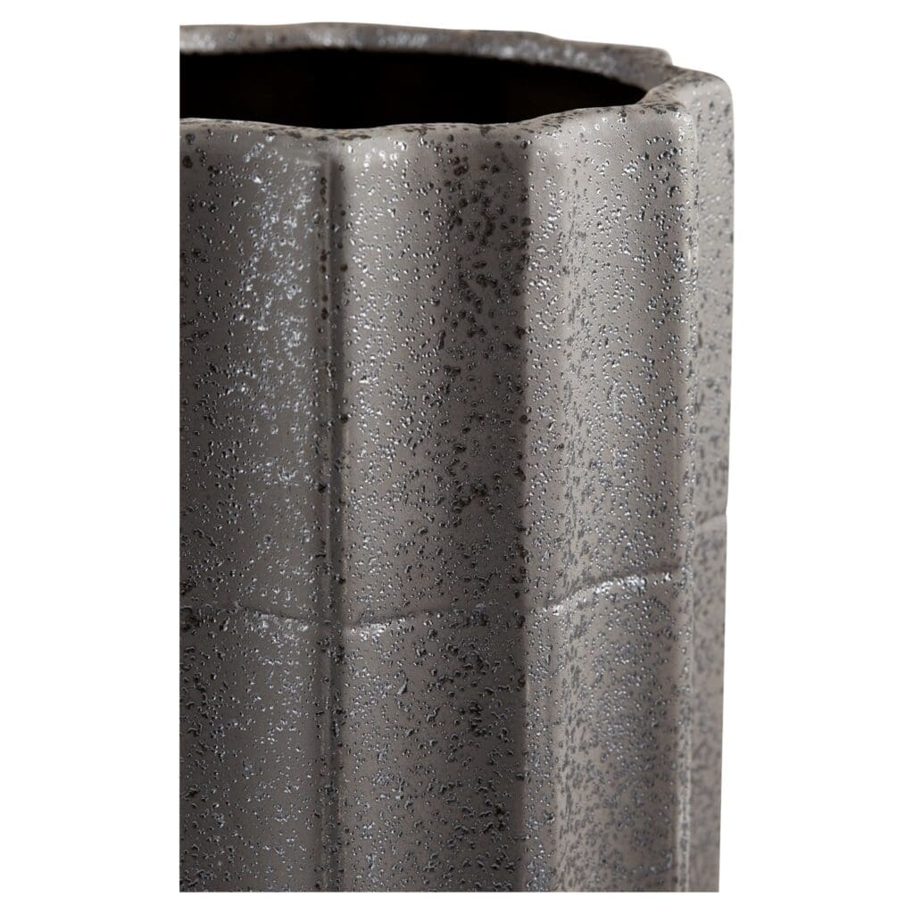 Brutalist Grey Medium Vase by Cyan Design 11188 - Modern Home Decor for Living Room, Office & Wedding Centerpiece