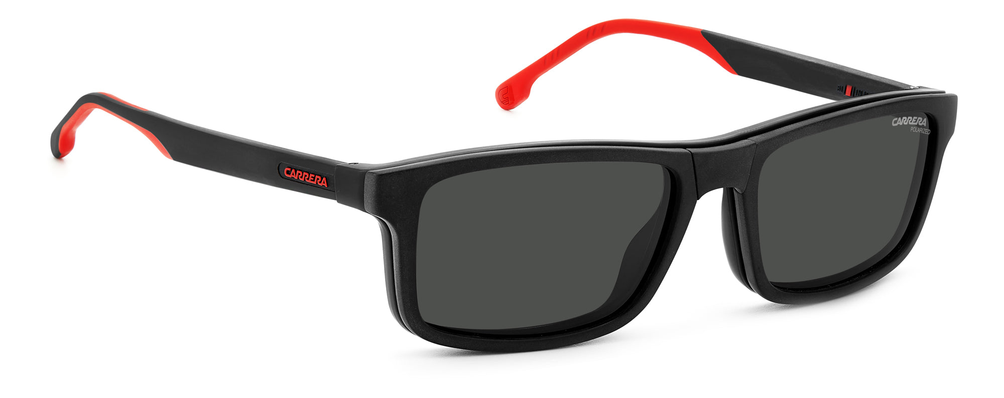 Carrera 8057/CS Clip-On Sunglasses - Polarized UV Protection for Men & Women - Perfect for Driving, Running, and Outdoor Sports