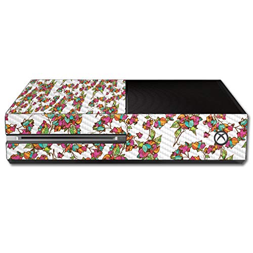 Premium Carbon Fiber Skin for Microsoft Xbox One - Bougainvillea Design | Durable Protective Cover with Textured Finish | Easy to Apply & Remove | Made in USA | Perfect for Gaming Setups & Home Entertainment Systems