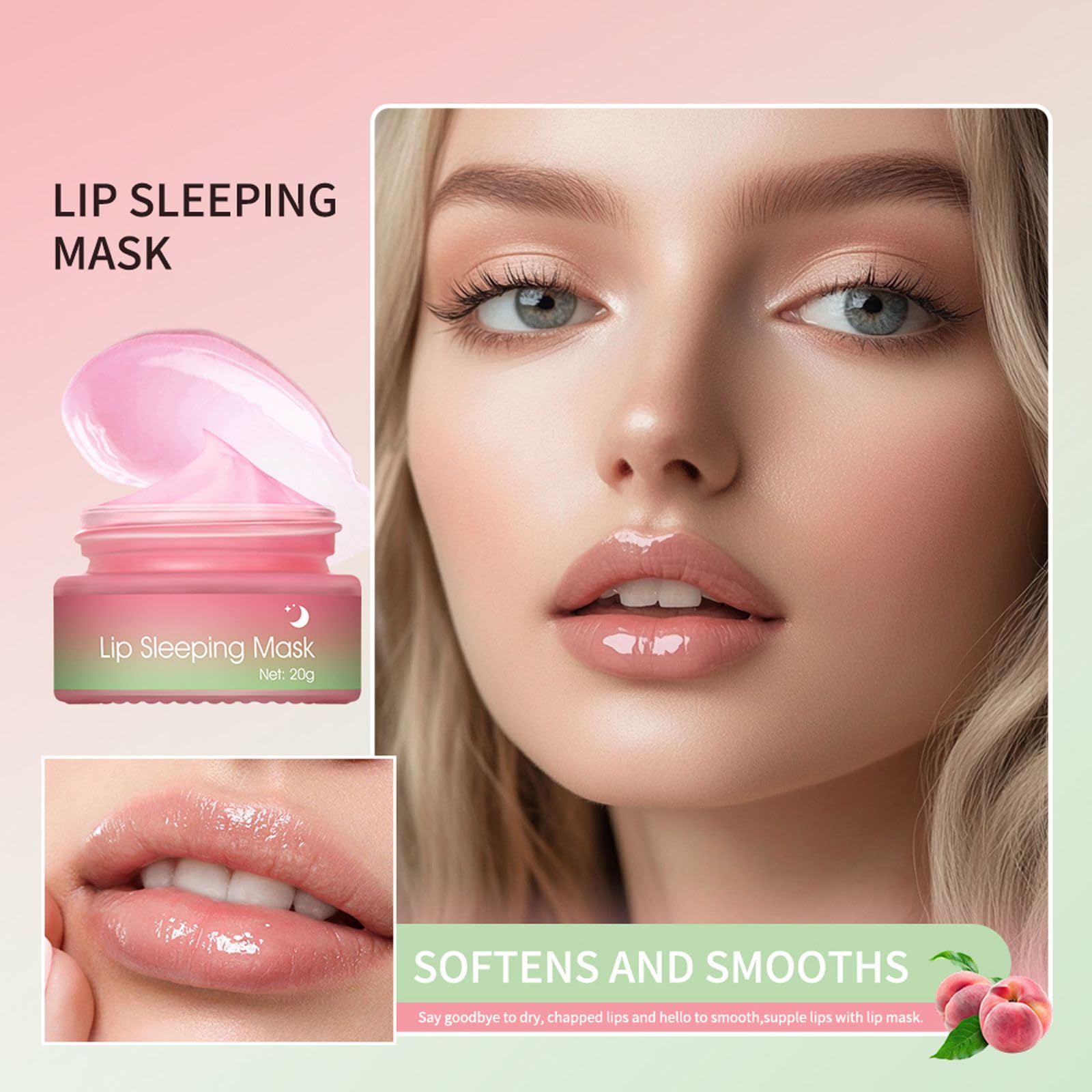 20g Overnight Lip Sleeping Mask - Hydrating & Nourishing Lip Butter Balm for Dry, Chapped Lips | Repair Treatment & Moisturizer | Perfect for Nighttime Lip Care & Winter Protection