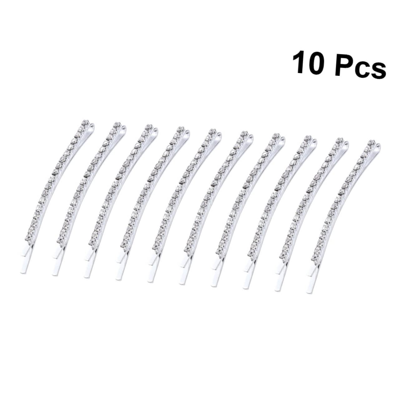 Minkissy Rhinestone Hairpins Set - Silver Bang Clips for Women | Elegant Bobby Pins & Hair Accessories for Weddings, Parties & Daily Styling