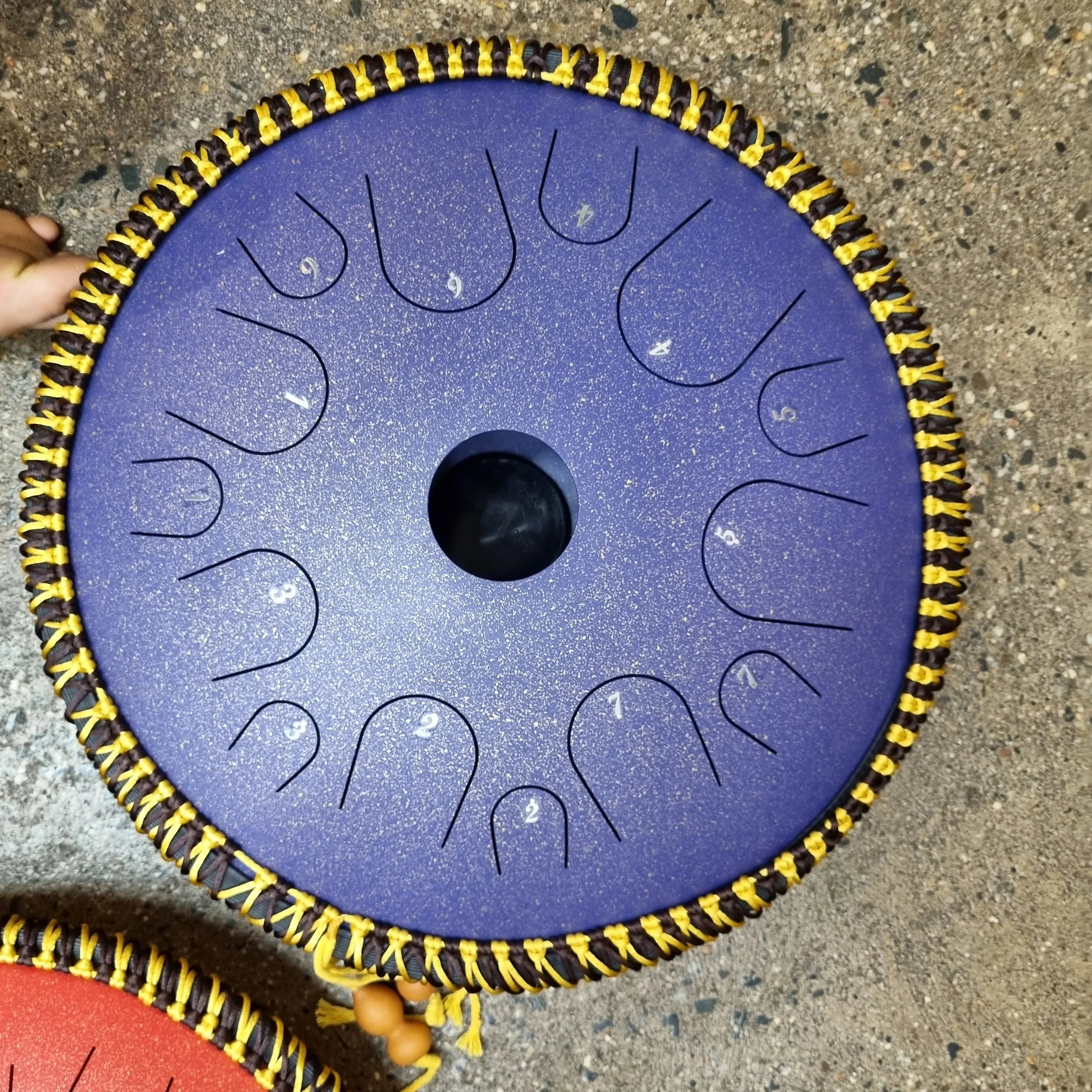 14'' Galaxy Steel Tongue Drum in Midnight Blue - Handpan Instrument for Meditation, Yoga & Music Therapy | Perfect for Relaxation, Sound Healing & Musical Performances