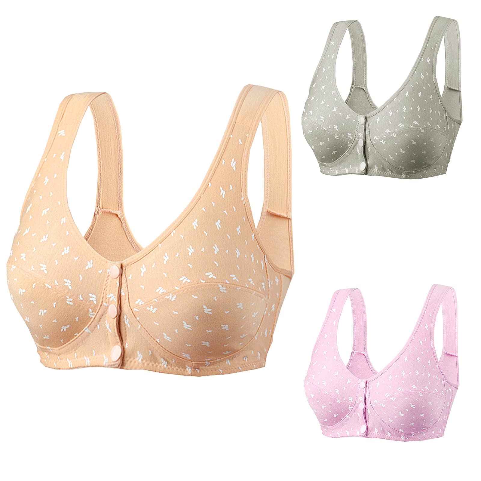 Plus Size Sleep Bras for Women - No Underwire Full Cup Cotton Lingerie - Comfortable & Breathable Sleepwear for Nighttime & Lounging