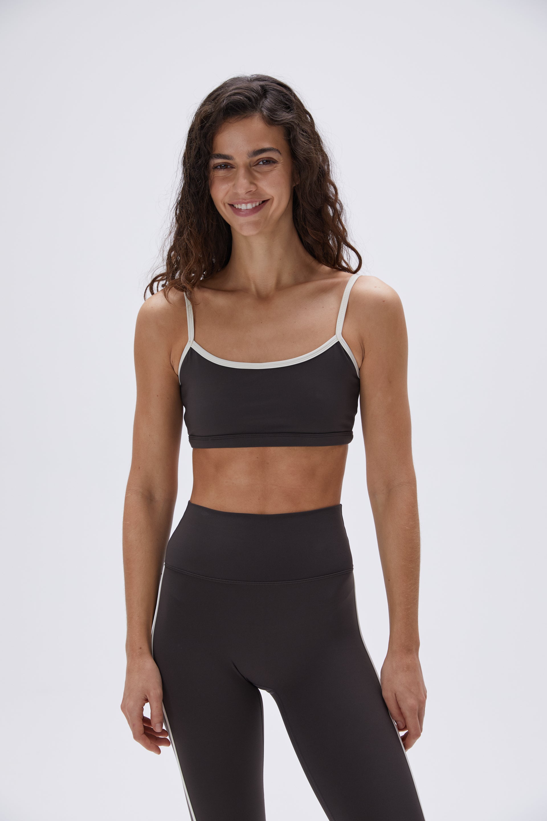 Ultimate Contrast Strap Scoop Bra - Coffee Bean/Cream Color | Comfortable Lace Bralette for Women | Perfect for Everyday Wear & Layering Under Clothes