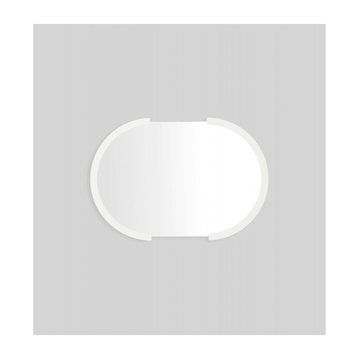 Stylish Dawn Oval Mirror in Bright White - Perfect for Living Room, Bedroom, or Bathroom Decor