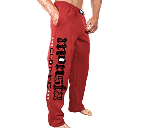 Red Sweatpants W/ Bk/Wt Art