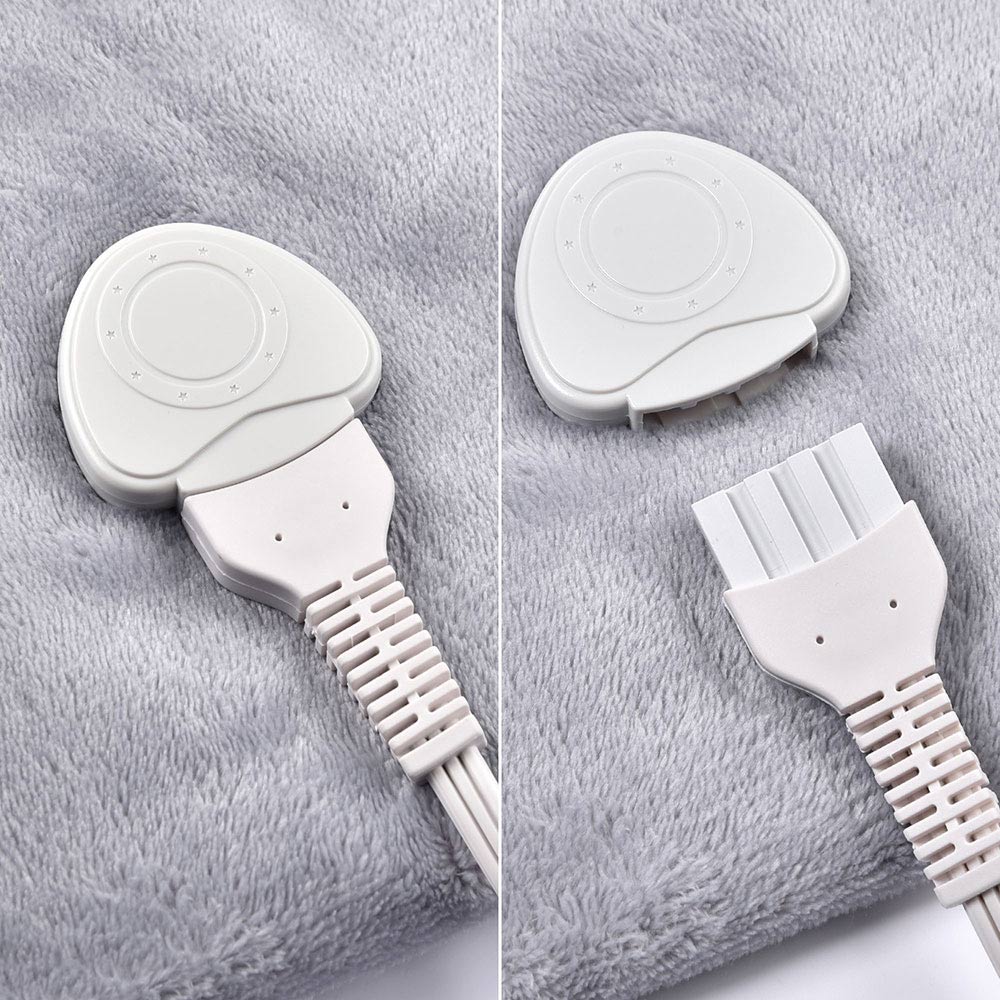 TheLAShop Electric Foot Warmer Heating Pad - 22x20 Inches, Soft Gray - Perfect for Cold Feet Relief at Home, Office & Winter Use