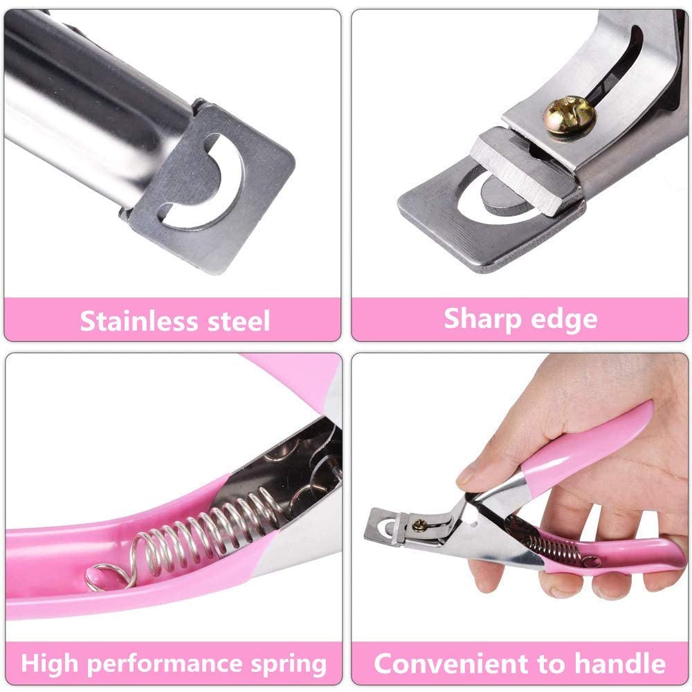 D.B.Z. Professional 500 Acrylic False Nail Tips - Natural Fake Nails with Edge Cutter, Nail Clipper & Glue Kit for UV Gel & Acrylic Nails - Perfect for Home Manicure & Salon Nail Art