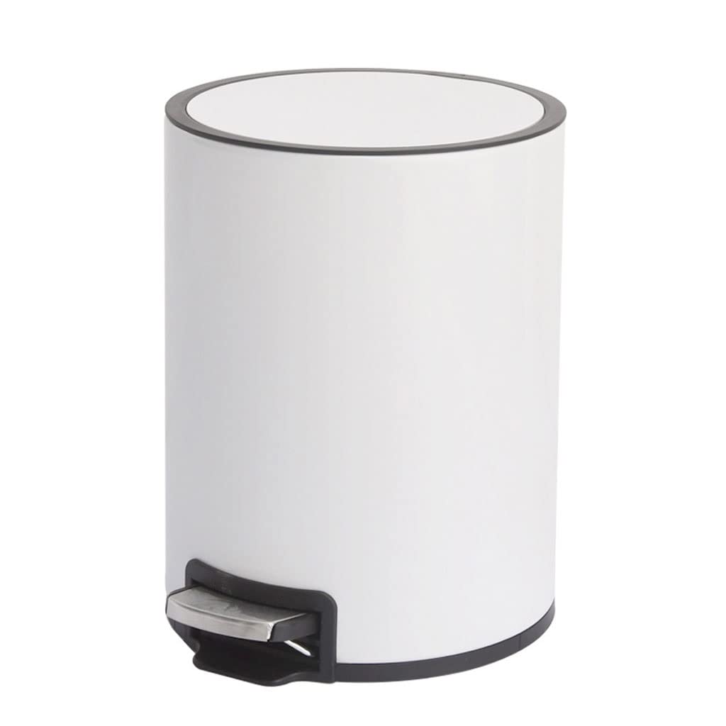Stainless Steel Step Trash Can with Lid - 6L Kitchen & Bathroom Garbage Bin, Removable Inner Bucket Waste Basket for Home, Office, Dorm (Color A) | Space-Saving Design for Small Spaces & Eco-Friendly Waste Disposal