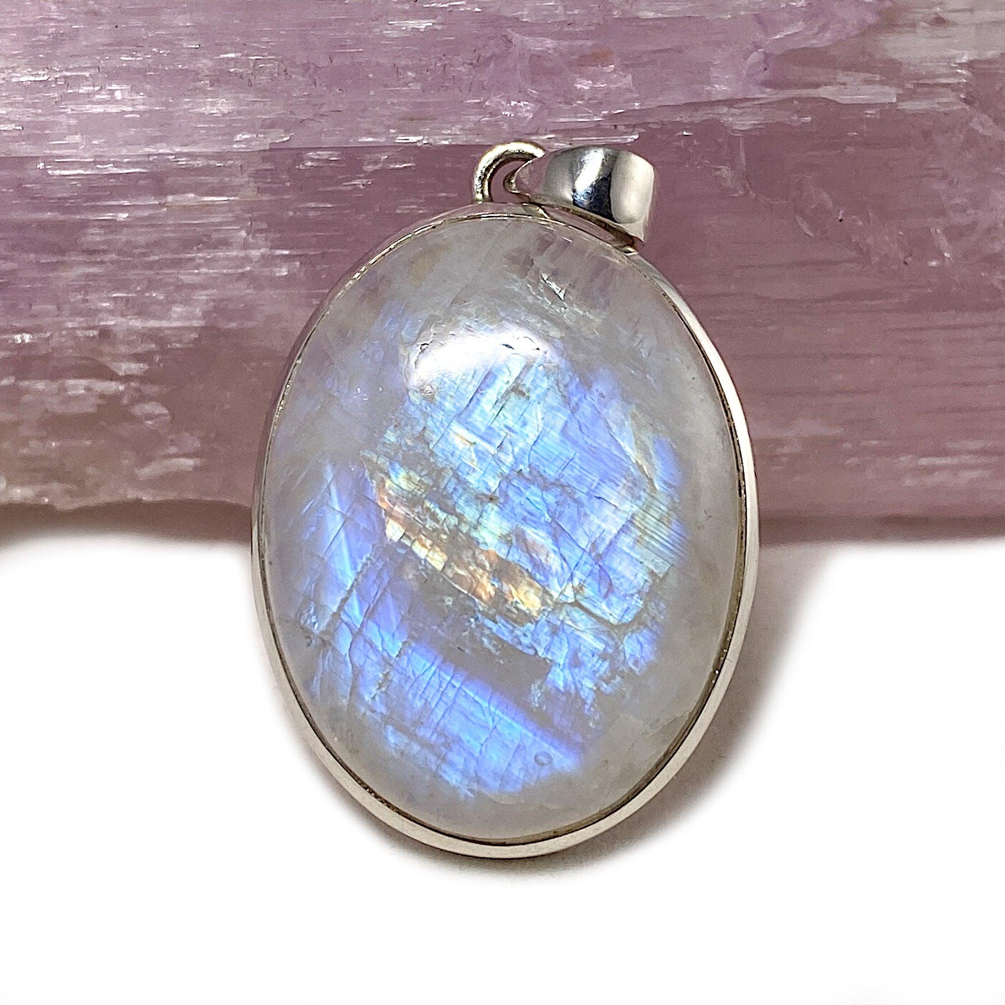 Moonstone Oval Pendant Necklace PPGJ336 – Elegant Gemstone Jewelry for Women, Perfect for Weddings & Special Occasions