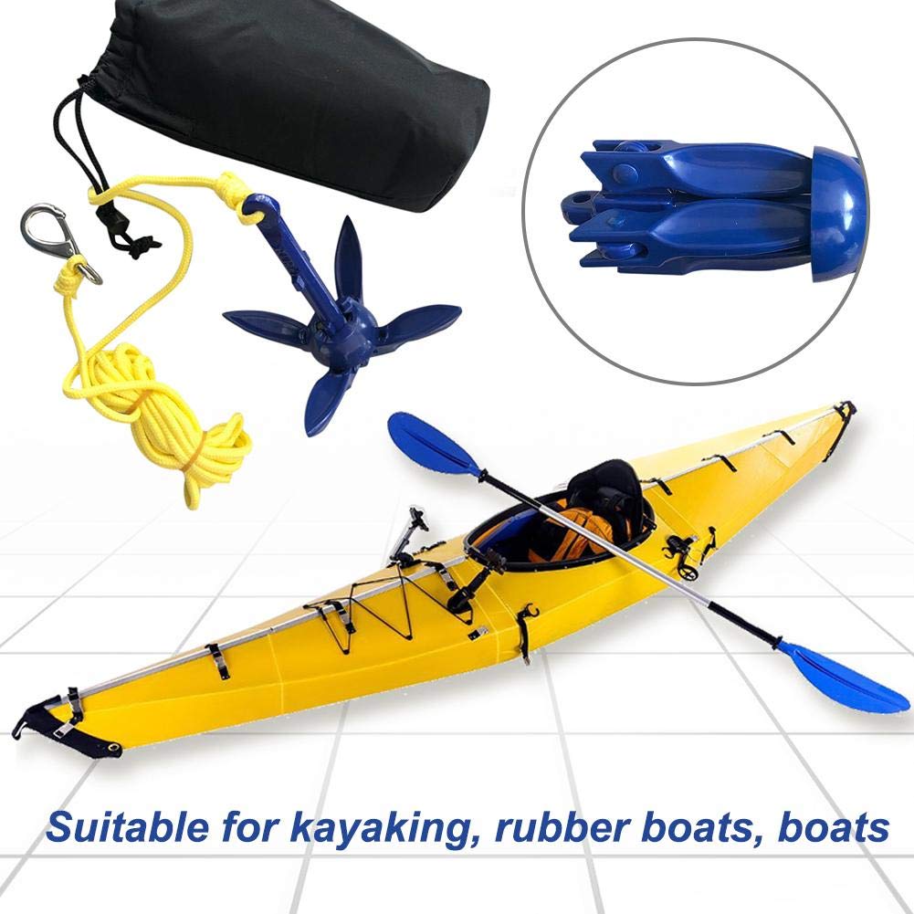 Premium Kayak Anchor Kit - Heavy Duty Paddle Board & Boat Anchor for Kayaks, Canoes, Motorboats | Secure Fishing, Camping & Water Sports Gear