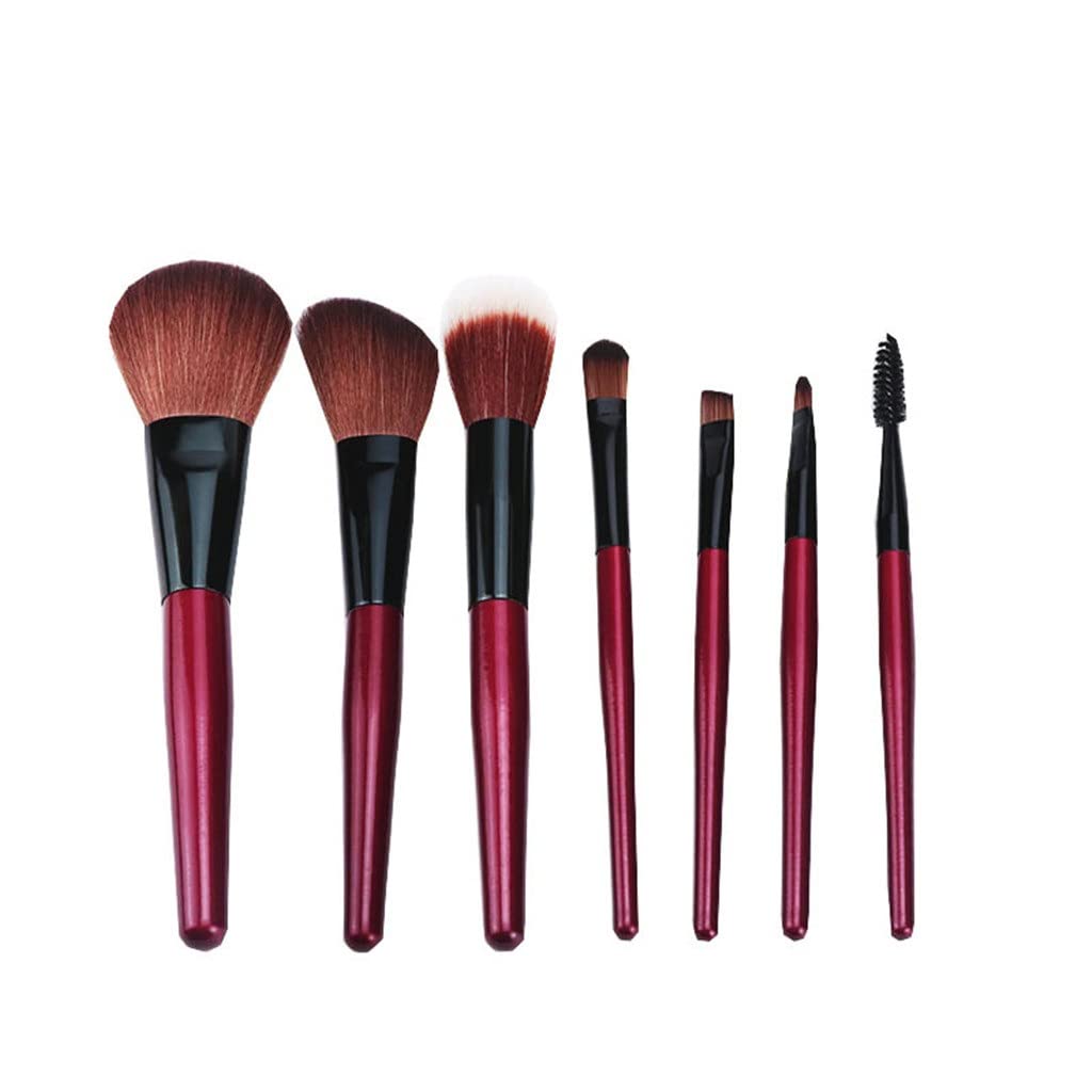 **XJJZS 7-Piece Professional Makeup Brush Set - Foundation, Powder, Blush, Eyeshadow & Lip Brushes - Multi-Functional Beauty Tools for Flawless Makeup Application (Perfect for Daily Use, Travel & Professional Makeup Artists)**