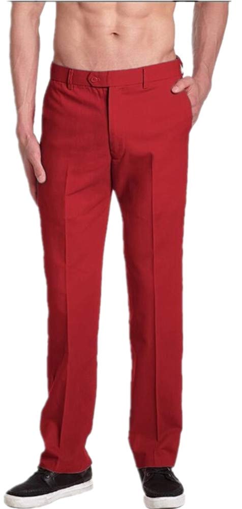 LIBODU Men's Slim Fit Suit Pants - Formal & Casual Dress Trousers for Wedding, Office, Holiday Party | Flat Front Straight Leg Business Pants for Men | Perfect for Work, Special Occasions & Everyday Wear