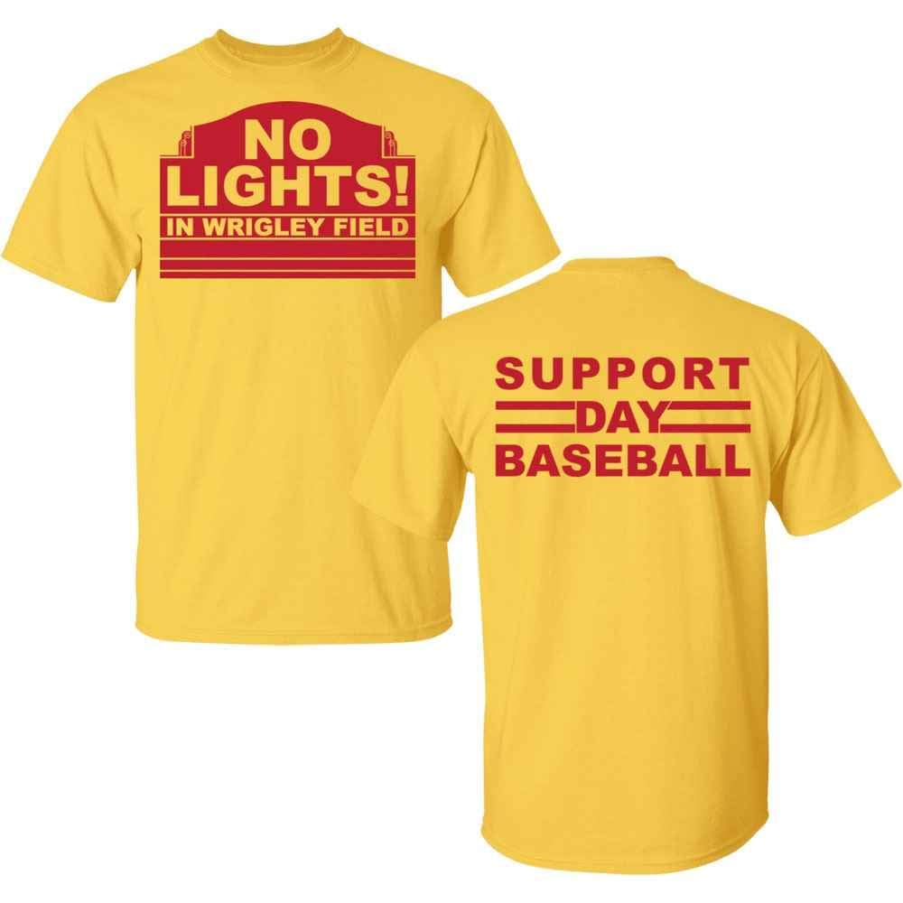 Vintage No Lights in Wrigley Field Retro Baseball T-Shirt - Classic MLB Fan Apparel for Baseball Games & Casual Wear