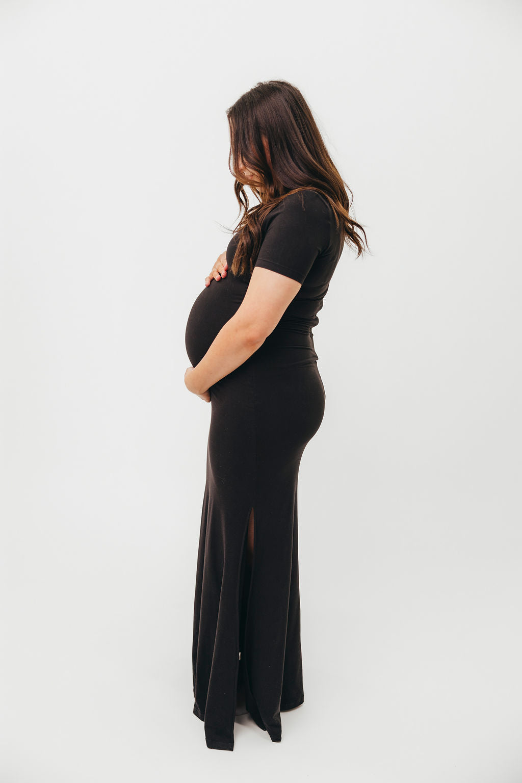 Ellis Maxi Dress in Black - Bump Friendly Maternity Dress for Women | Comfortable & Stylish Pregnancy Wear for Casual Outings, Baby Showers & Special Occasions