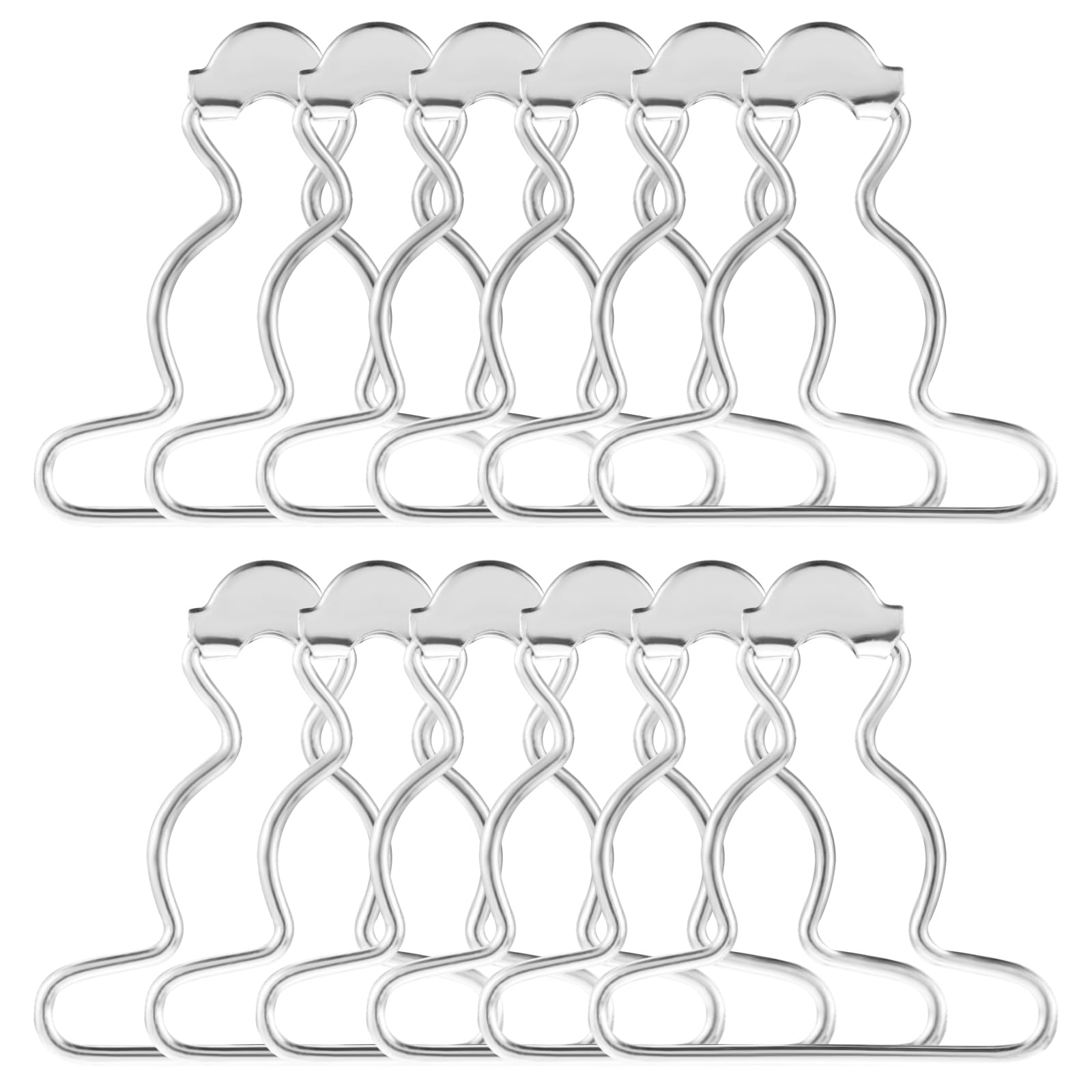 12Pcs Metal Suspender Clips - Dungaree Buckles Replacement for Overalls & Workwear