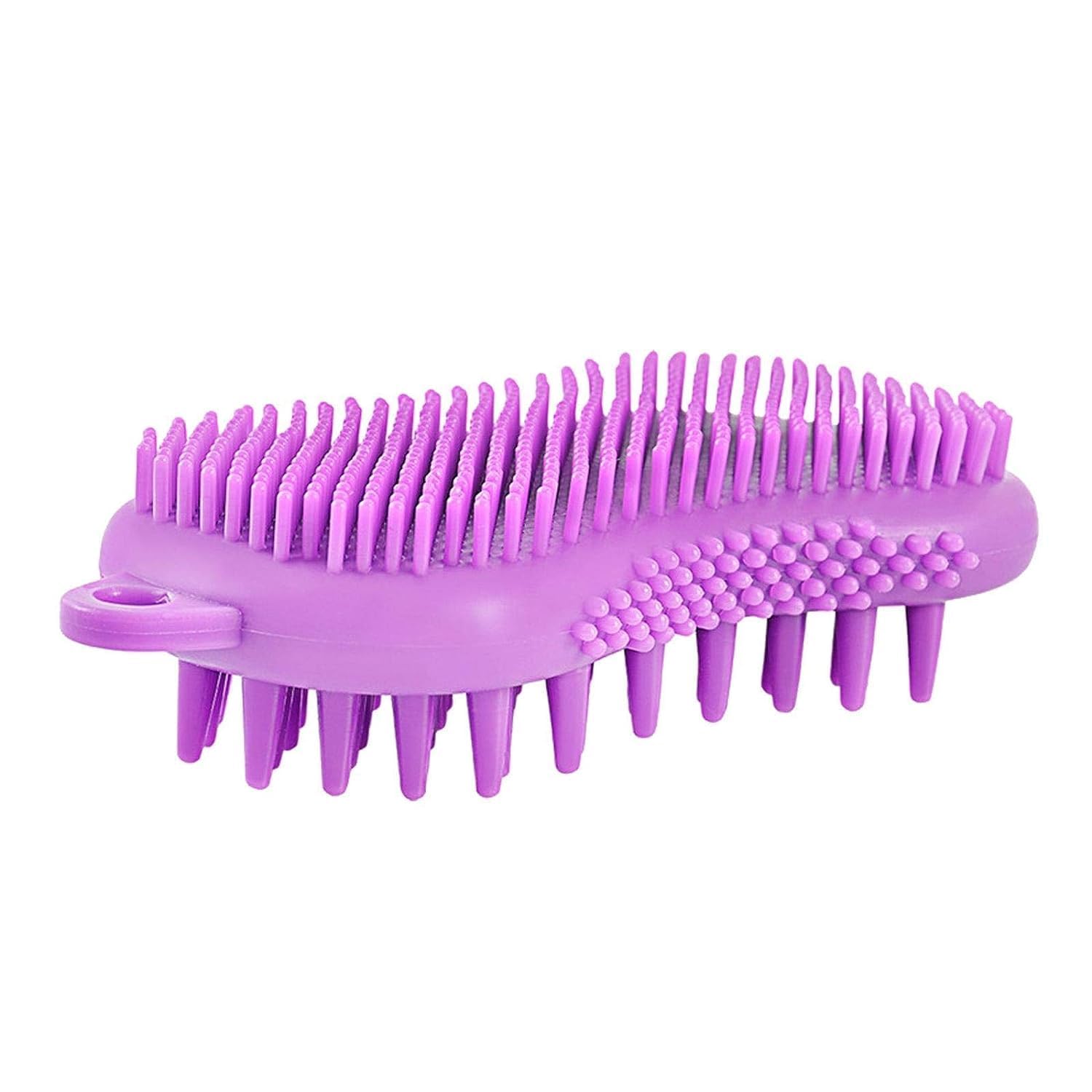 Divik Gentle Exfoliating Silicone Body Scrubber - 3-in-1 Shower Scrub Brush for Face, Body & Hair - Sensitive Skin Friendly for Women, Men & Babies - Easy Clean Bath Accessory - Perfect for Daily Exfoliation & Deep Cleansing Routine