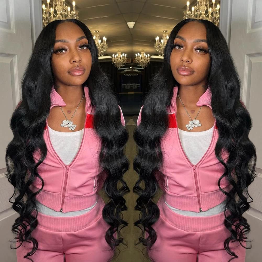 Aopusi 100% Unprocessed Virgin Remy Human Hair Bundles - Body Wave 3 Bundles (26/28/30 Inch) Natural Color Hair Extensions for Black Women | Perfect for Daily Styling, Parties & Special Occasions