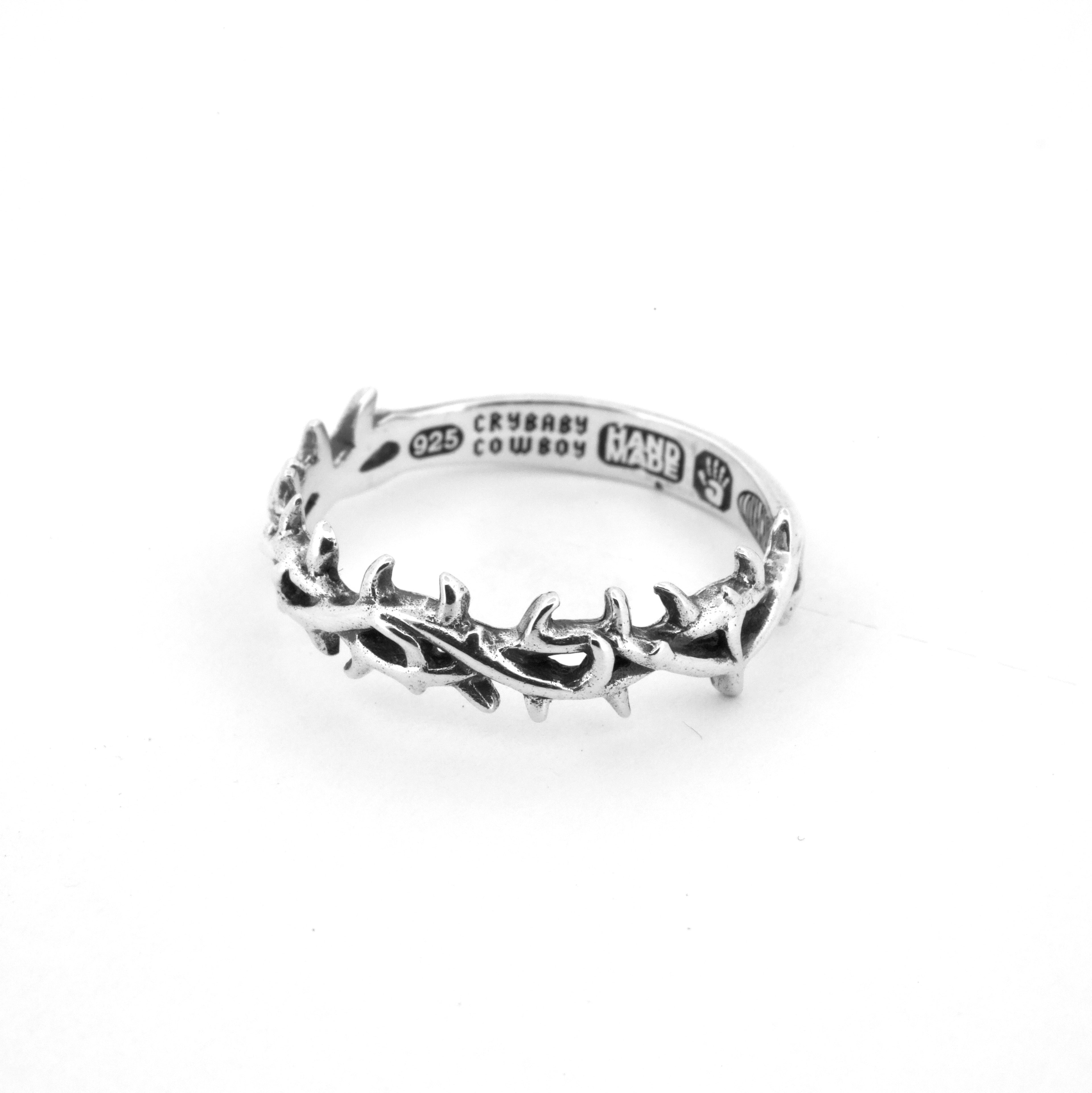 Thorns II Ring for Women - Gothic Punk Spiked Band Ring - Stainless Steel Adjustable Statement Jewelry - Perfect for Halloween, Concerts, and Edgy Fashion