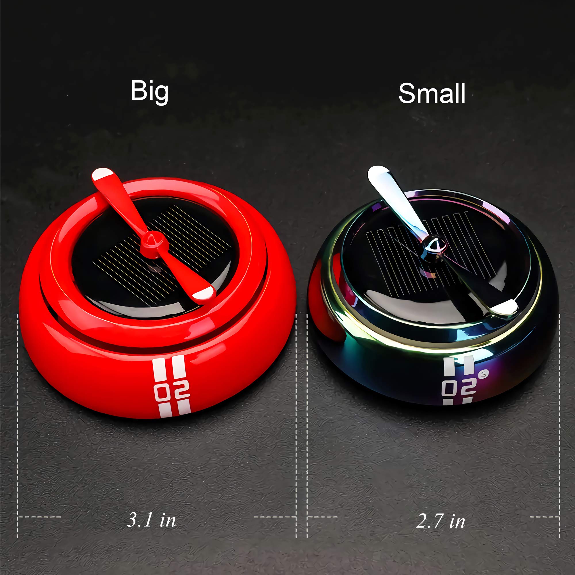 Solar Powered Rotating Car Air Freshener - Aromatherapy Diffuser with Cologne Scent for Vehicle Interior | Perfect for Commuting, Road Trips & Office Parking