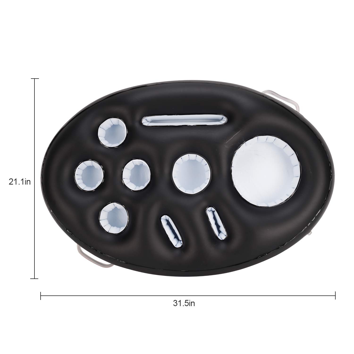 Large Capacity Inflatable Pool Drink Holder - Floating Drink Float for Hot Tub, Pool, Beach & Party - Holds Beverages, Phones & Snacks - Easy to Inflate - Perfect for Summer BBQs, Pool Parties & Relaxing by the Water