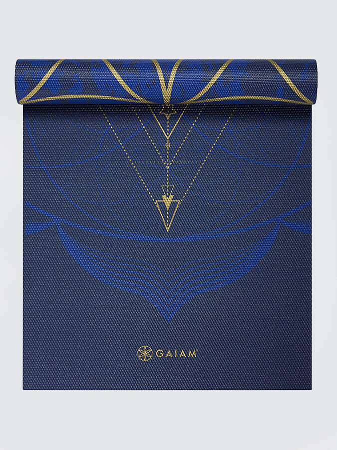 Gaiam Reversible Metallic Sun & Moon Yoga Mat 6mm - Non-Slip Exercise Mat for Hot Yoga, Pilates & Home Workouts - Premium Thick Fitness Mat for Women & Men