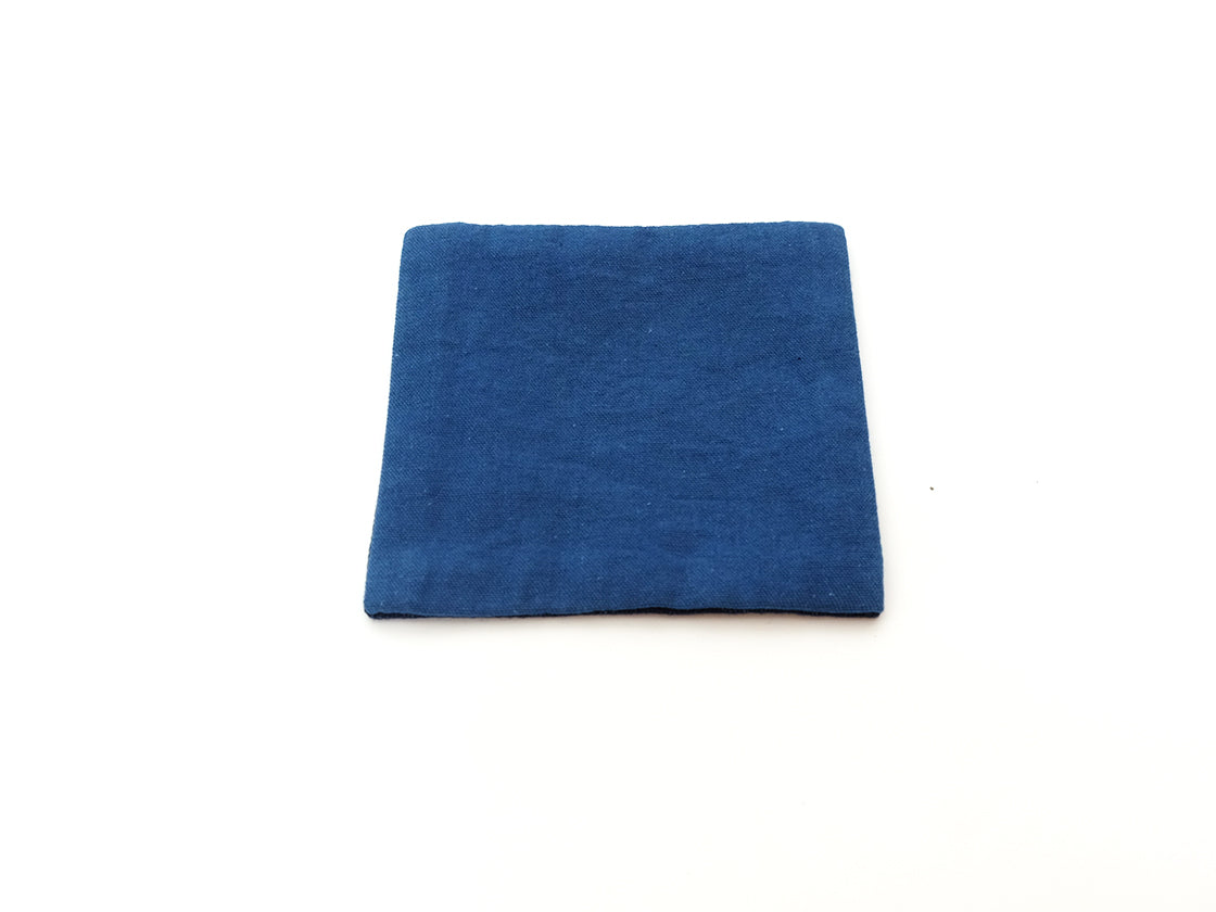 Premium Kosoen Natural Indigo Dyed Coasters Set of 4 - Handmade Japanese Style Table Protectors for Hot & Cold Drinks - Perfect for Home, Office, and Cafe Use