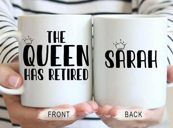 Retirement Gift Mug for Mom - Funny Queen Has Retired Coffee Cup - Perfect Retirement Party, Office Farewell, or Mother's Day Present