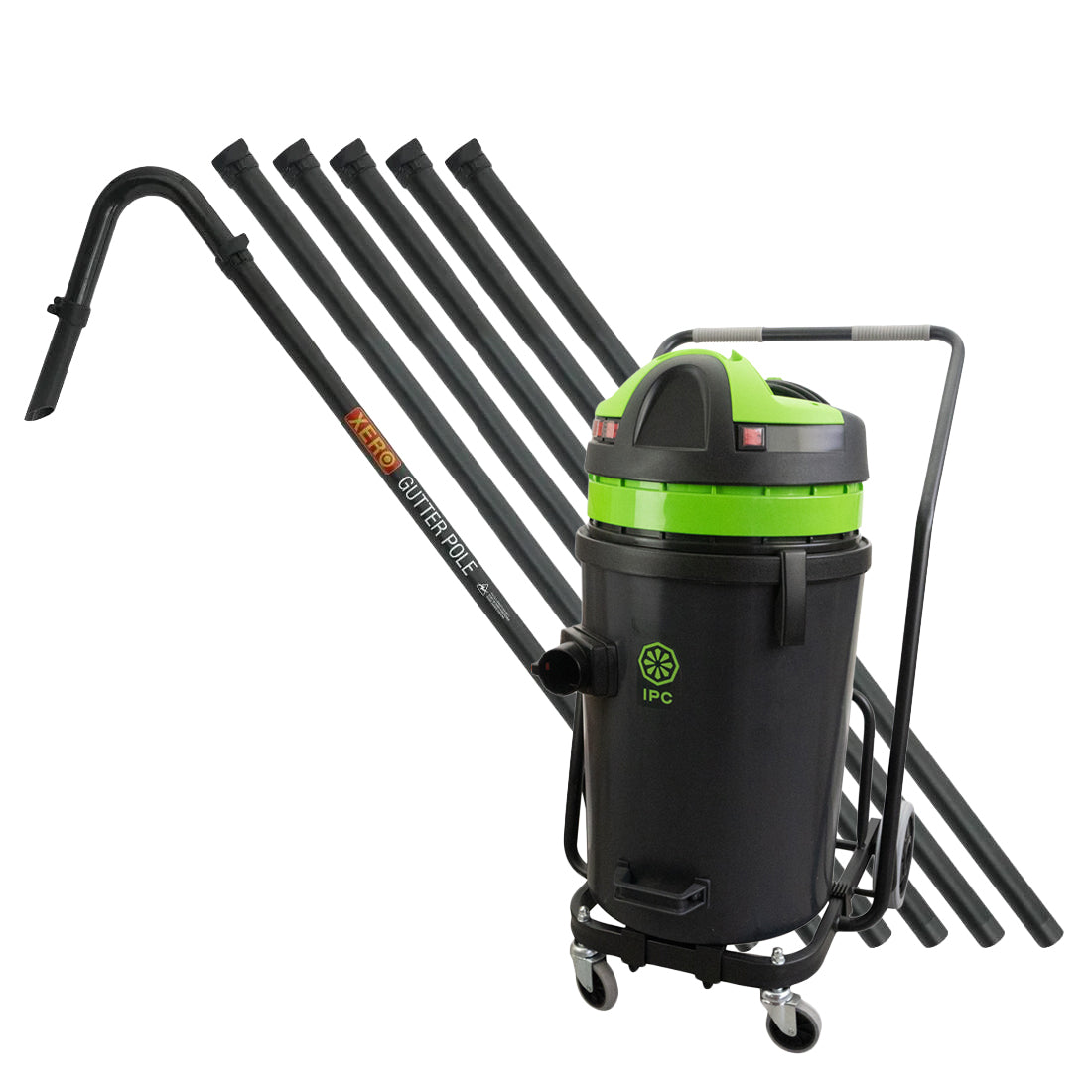 XERO Gutter Vac Pack - Professional Gutter Cleaning Kit with Powerful Suction for Home & Commercial Use | Perfect for Roof Maintenance, Leaf Removal, and Debris Cleaning