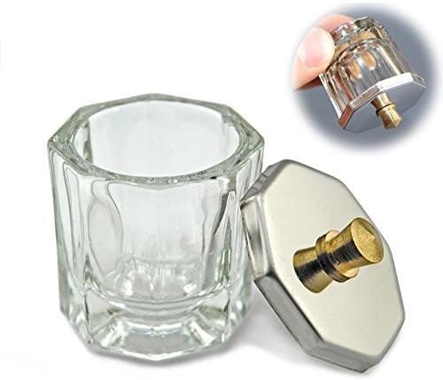 Professional Nail Art Dappen Dish with Lid - Acrylic Liquid & Powder Mixing Cup - Durable Styling Tool for Salon & Home Manicures - Perfect for Nail Extensions & Gel Polish Application