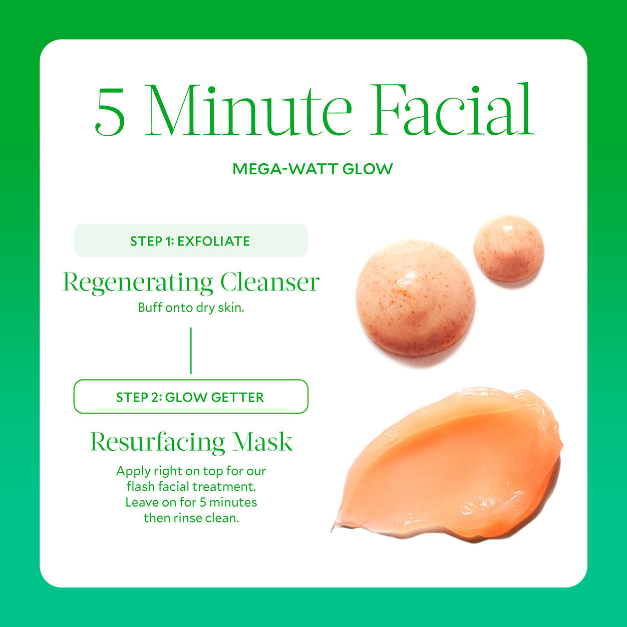 5 Minute Facial Megawatt Glow Mask - Brightening & Hydrating Sheet Mask for Instant Radiance | Perfect for Spa Night, Self-Care Routine & Pre-Event Glow Boost
