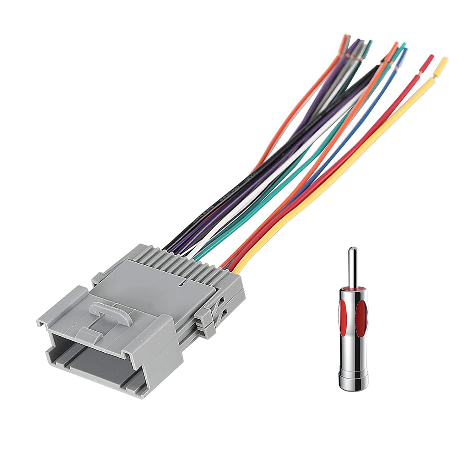 GM Chevy Silverado Stereo Radio Wiring Harness Connector - Compatible with Chevrolet Suburban, GMC Sierra, Buick, Pontiac & Hummer | Aftermarket Car Audio Installation | Perfect for DIY Upgrades & Professional Installations