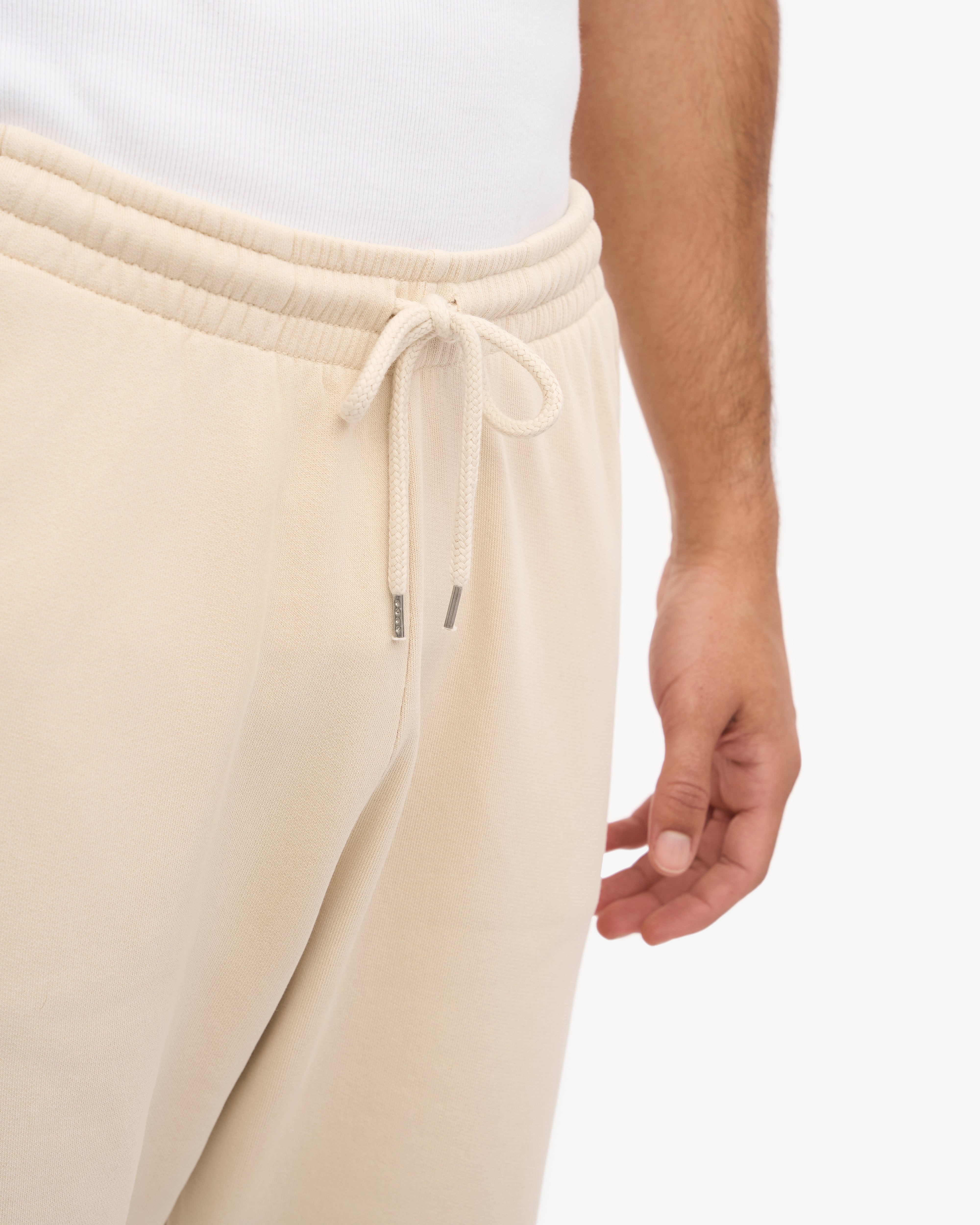 Organic Cotton Sweatpants for Women - Soft & Comfortable Ivory White Lounge Pants - Perfect for Yoga, Running, and Casual Wear