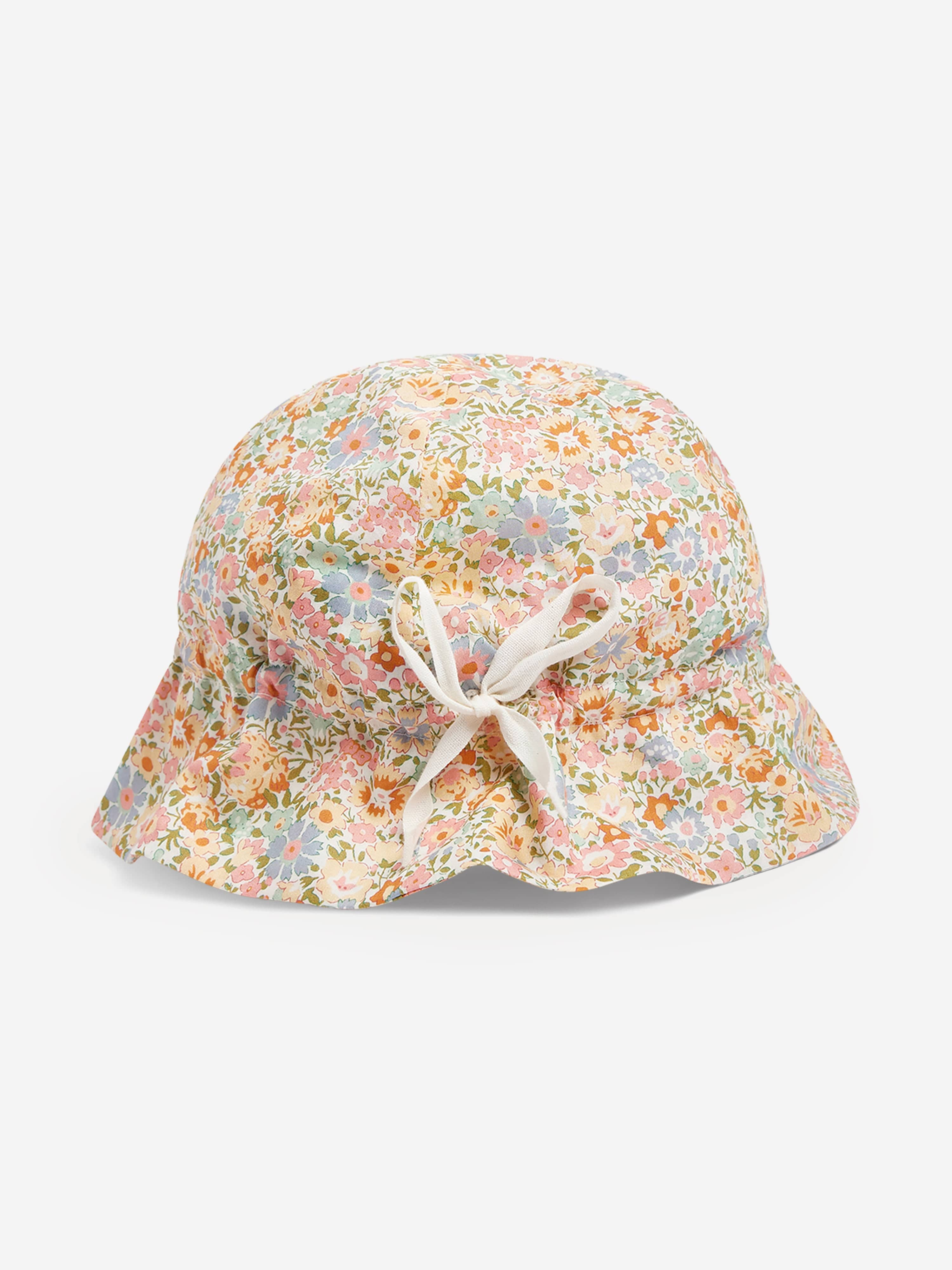 Baby Girls Floral GriGri Hat in Pink - Cute Sun Protection for Infants & Toddlers - Perfect for Outdoor Play, Beach Trips & Photo Shoots