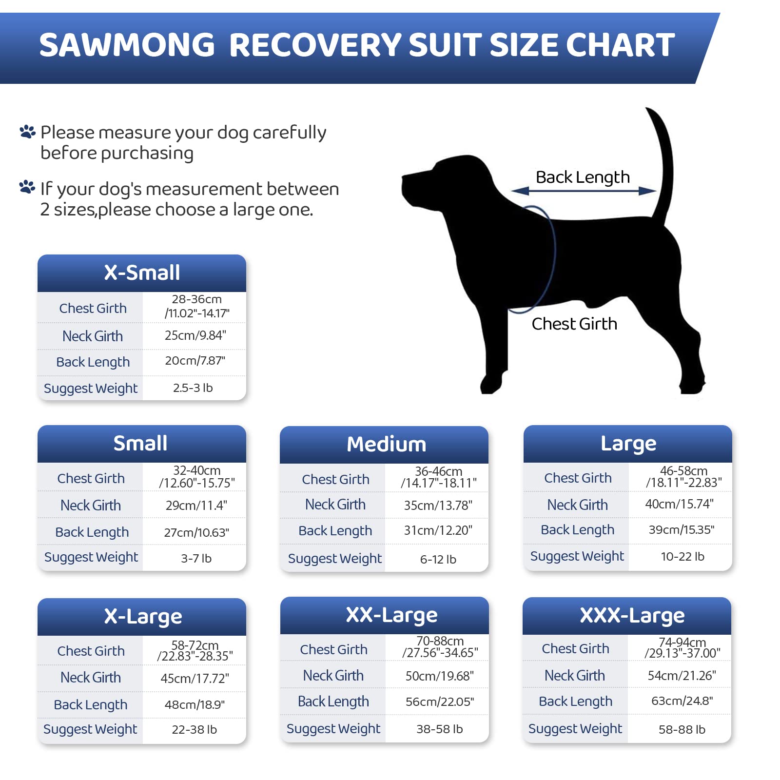 SAWMONG Dog Recovery Suit for Post-Surgery Care - Soft Surgical Suit for Female & Male Dogs - Alternative to E-Collar Cone - Black, X-Small - Perfect for Wound Protection & Comfort After Spay/Neuter Surgery