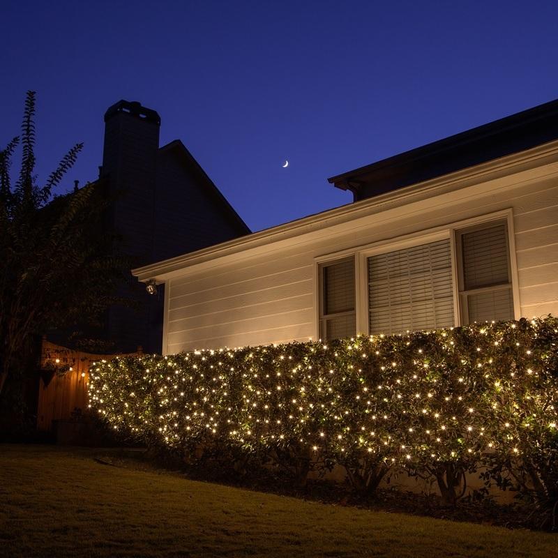6' x 4' Tangle-Free Net Style Incandescent Christmas Lights - Holiday Wonderland Decor for Indoor/Outdoor Use - Perfect for Trees, Bushes, and House Exteriors