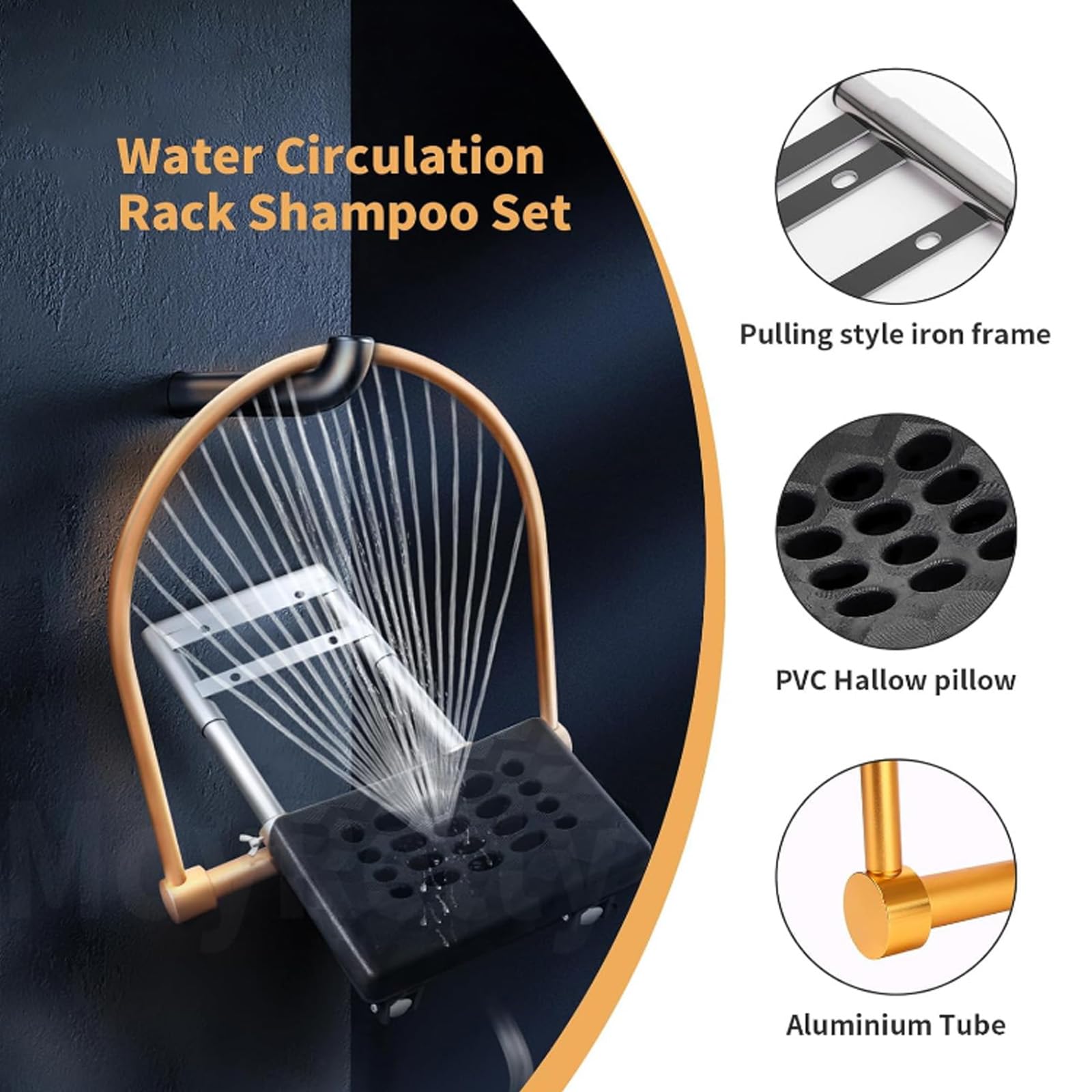 Professional Water Circulation Rack for Salon Head Spa - Durable Shampoo Bed Accessories & Hair Treatment Fumigation Equipment - Perfect for Shampoo Sinks, Spa Beds & Salon Hair Care Treatments (Home & Commercial Use)