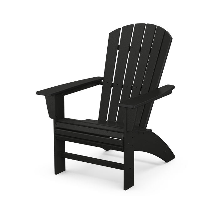 POLYWOOD Nautical Curveback Adirondack Chair - Durable Outdoor Furniture for Patio, Poolside & Beach - Weather-Resistant Plastic Adirondack Chair for Garden, Deck & Backyard Relaxation
